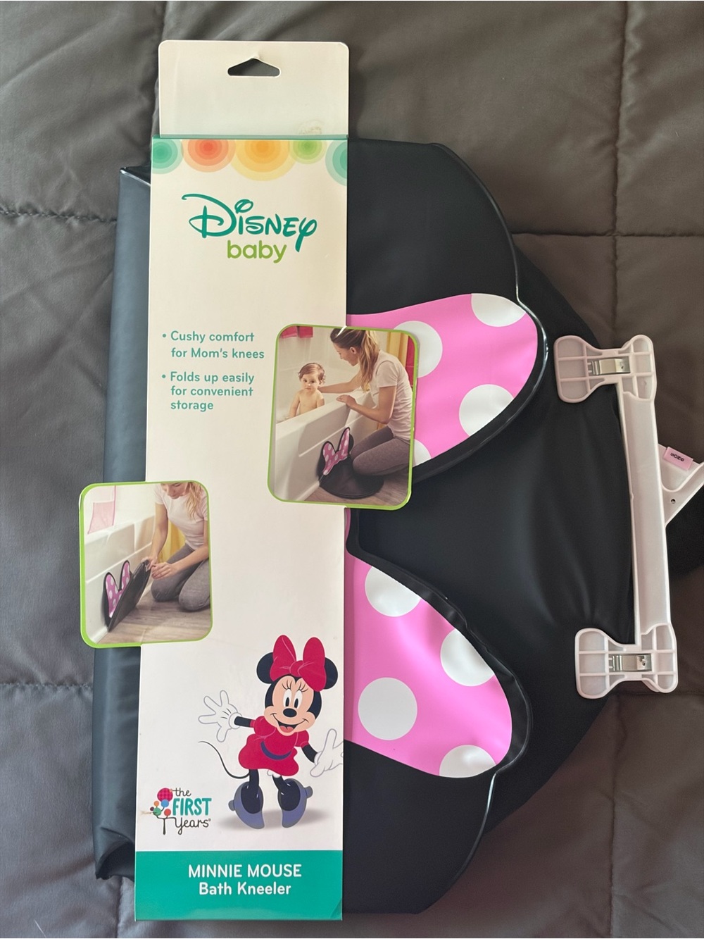 Disney Baby Minnie Mouse Bath Kneeler – Padded w/ Suction Cups – NWT